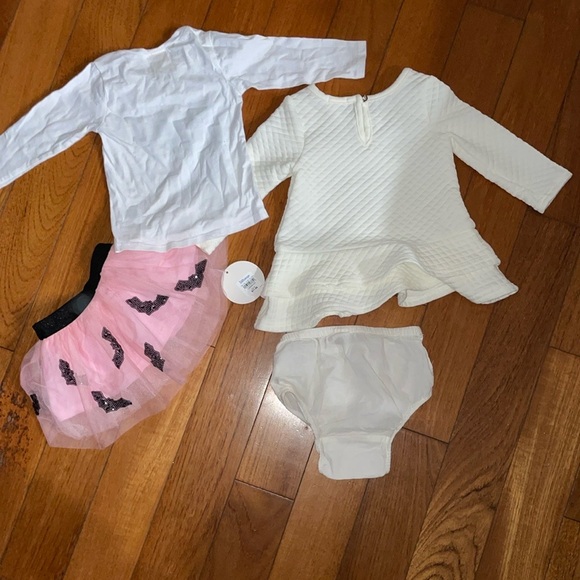NWT Kensie baby Quilted 18 mo sweet wink bat outfit tutu skirt set 0 6 12 mo - Picture 2 of 7